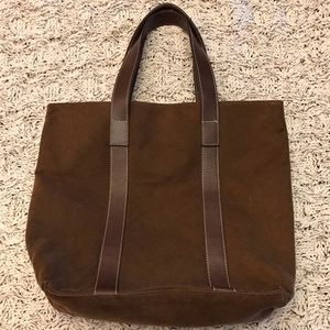 Banana Republic Large Brown Corduroy Tote Bag